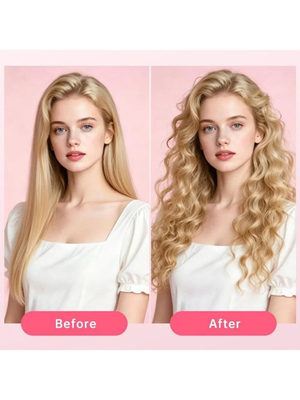 1-Inch Ceramic Curling Wand for Loose Waves, Long Barrel, Dual Voltage, 2 Heat